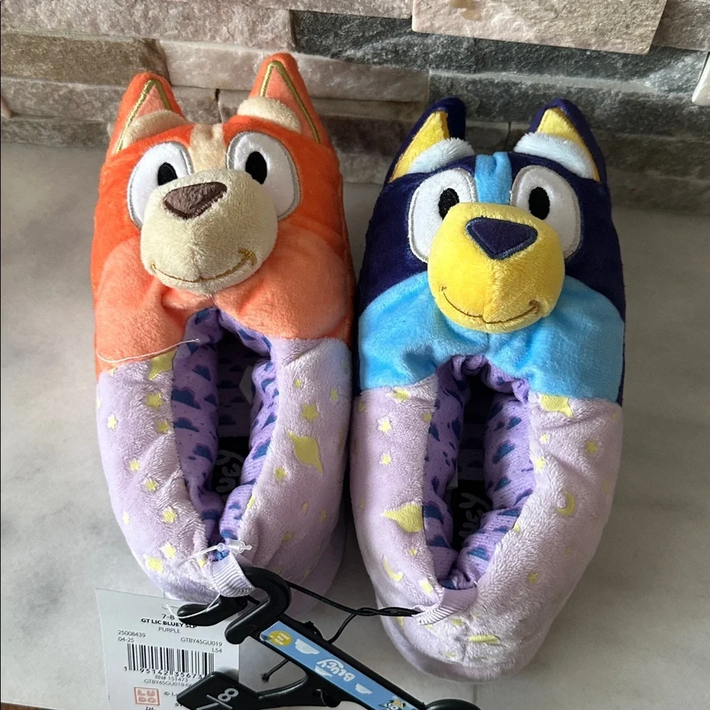 Bluey Toddler Girl Glow in The Dark Slipper 7-8